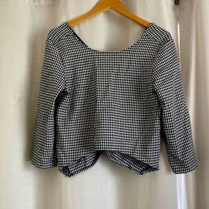 Zara houndstooth top